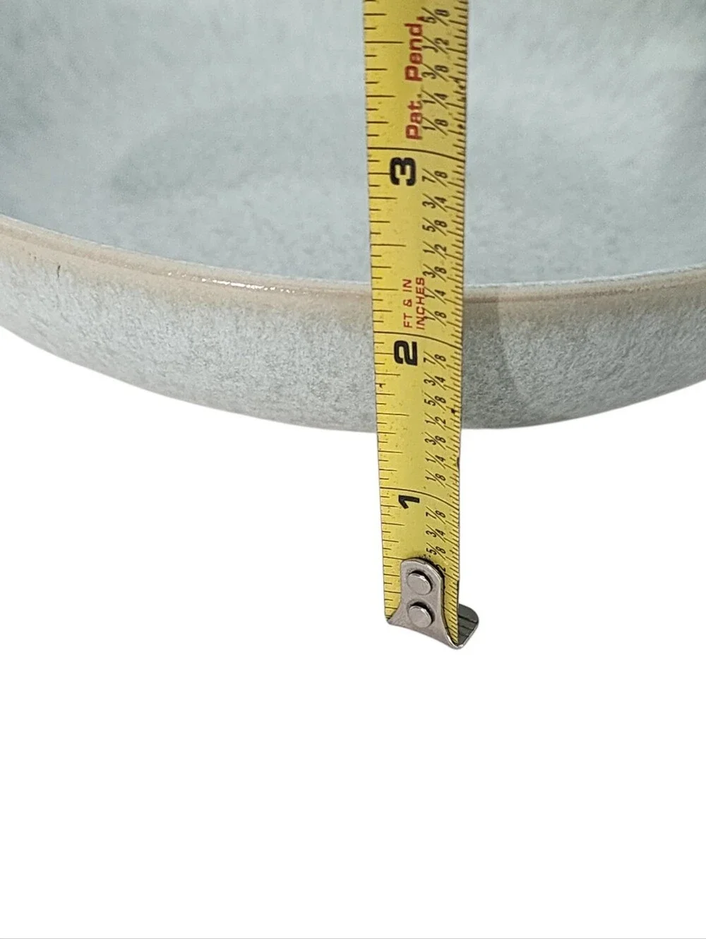 Barcela Portugal Reactive Glaze Pottery Pasta Serving Bowl Celadon Green BA73